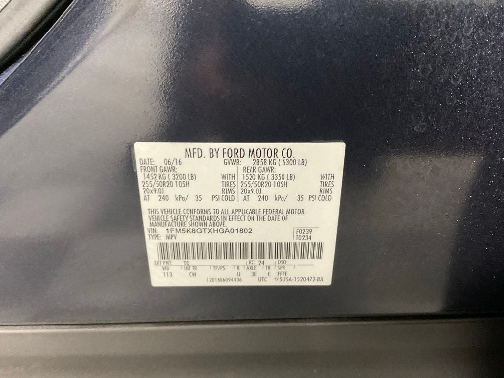 2017 Ford Explorer Sport ***BLUE CERTIFIED***