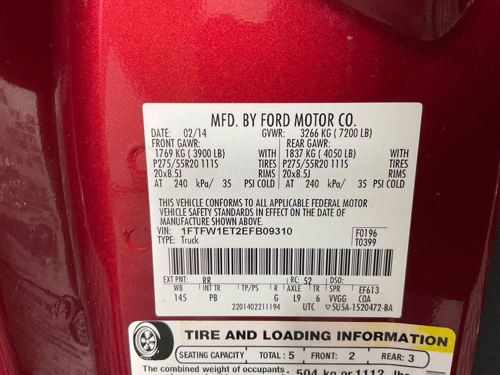 2014 Ford F-150 Platinum ***PRE AUCTION SALE***