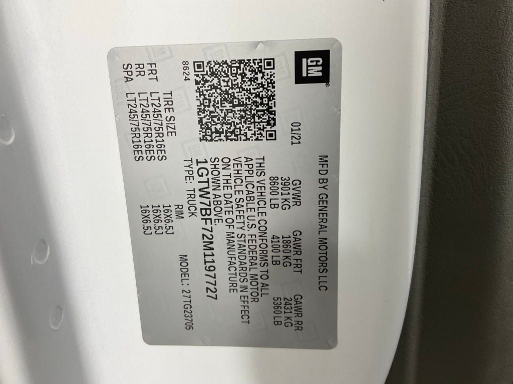 2021 GMC Savana 2500 V8 Work Van ***BLUE CERTIFIED***