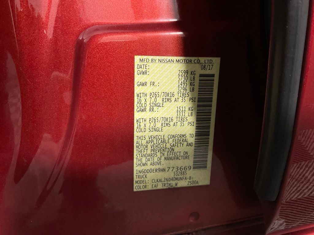 2017 Nissan Frontier SV ***BLUE CERTIFIED***