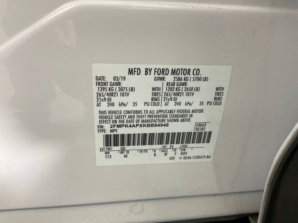 2019 Ford Edge ST ***BLUE CERTIFIED***