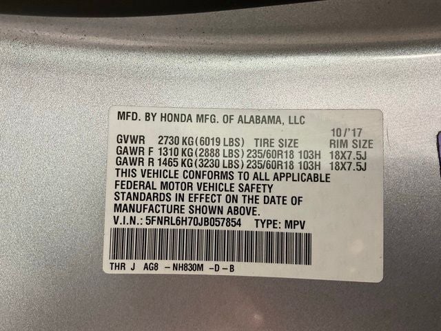 2018 Honda Odyssey EX-L ***PRE AUCTION SALE***