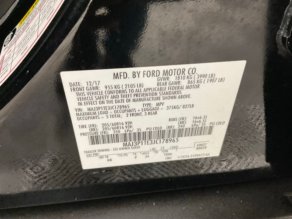 2018 Ford EcoSport SE ***BLUE CERTIFIED***