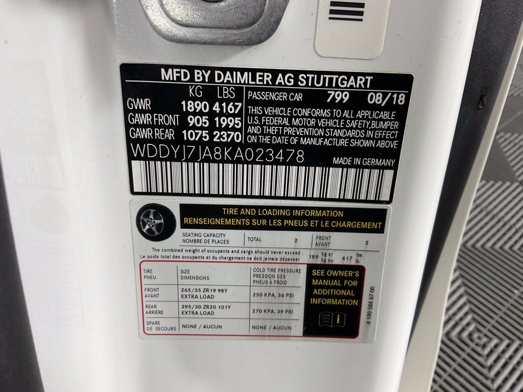 2019 Mercedes-Benz AMG® GT S ***BLUE CERTIFIED***